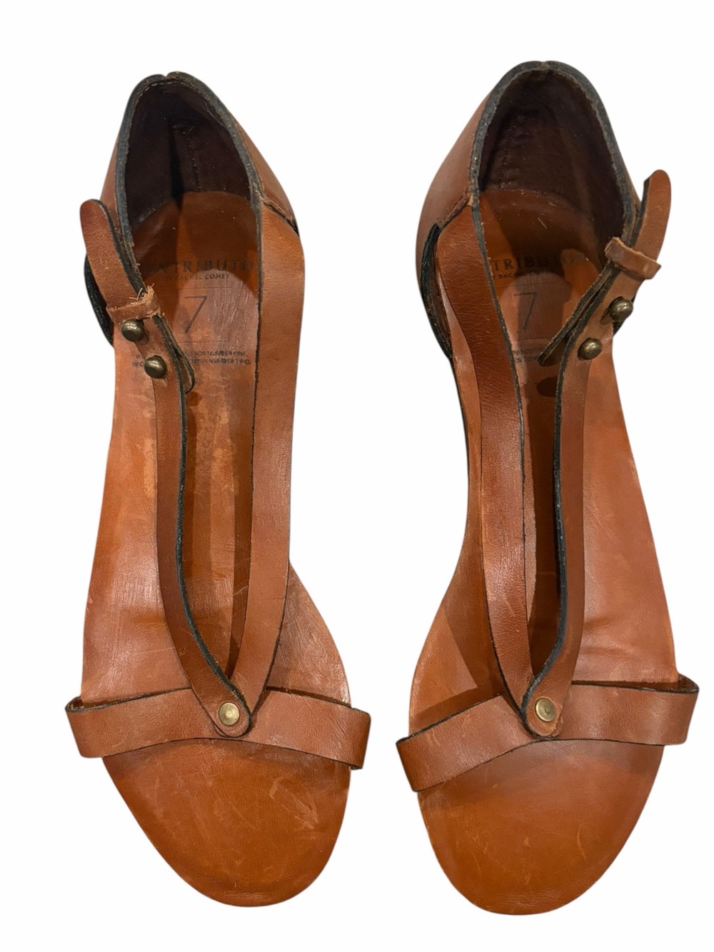 Contributor by Rachel Comey Minimalist Leather Flat Sandals size 7
